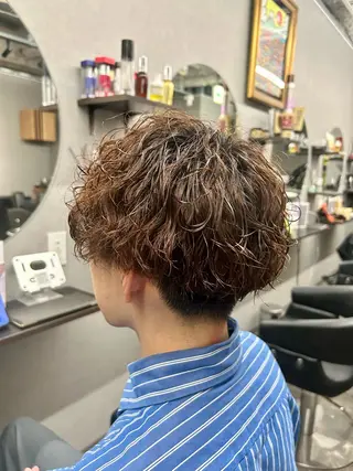 ミディアム カラー パーマ メンズ ♦️お任せ美容師♦️ ★ヤマフジ★のヘアスタイル