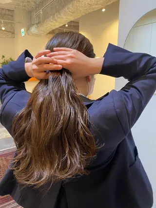 ミディアム カラー 砂原 ひよりのヘアスタイル