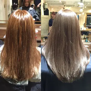セミロング カラー 露木 啓介のヘアスタイル