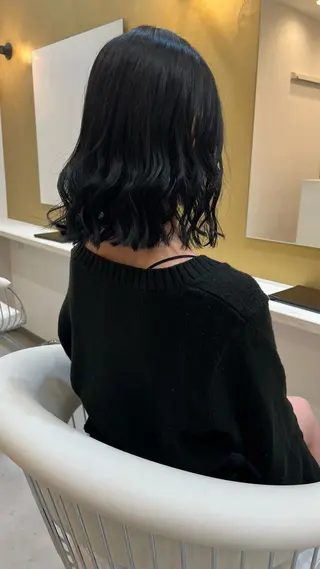 ミディアム 麻柄 純也のヘアスタイル