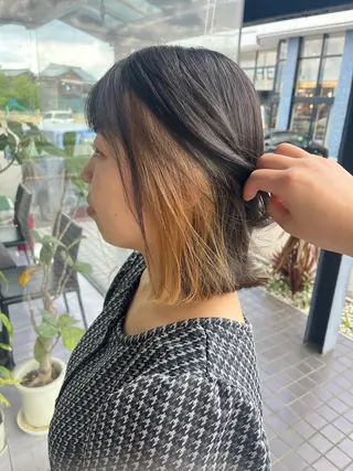 ミディアム alu yuinaのヘアスタイル