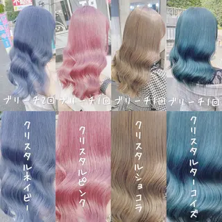ミディアム カラー ヘアアレンジ TAKUMAブリーチ /切りっぱなし🪽のヘアスタイル