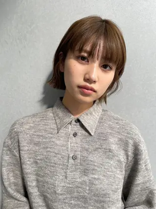 ショート カラー パーマ CEINE OURのヘアスタイル