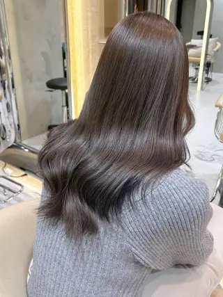 セミロング 縮毛矯正・似合わせ タナカ レイヤのヘアスタイル