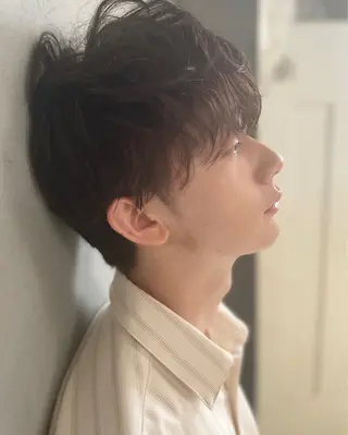 ミディアム パーマ 植田 能生のヘアスタイル