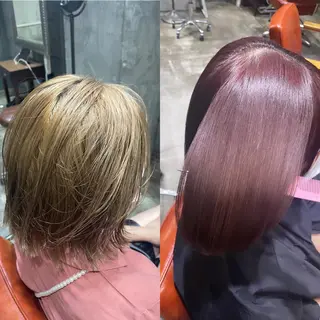 カラー 🌈髪質改善💕 縮毛矯正✨青木まで✨のヘアスタイル