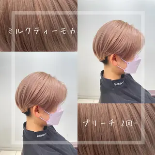 ショート カラー レイヤー/透明感 カラー ☽EMIRIのヘアスタイル