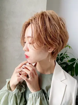 ショート パーマ enx academyのヘアスタイル