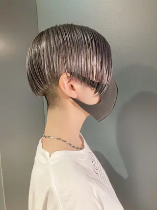ショート カラー スキバサミを使わない カット🌼唯🌼のヘアスタイル