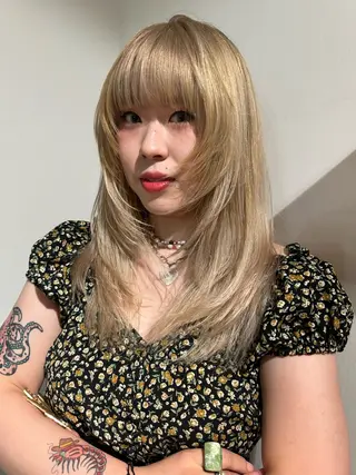 セミロング カラー 🎀オイダイラ モモカ🎀のヘアスタイル