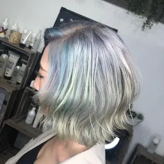 ミディアム カラー ヘアアレンジ 吉田 瑛美のヘアスタイル