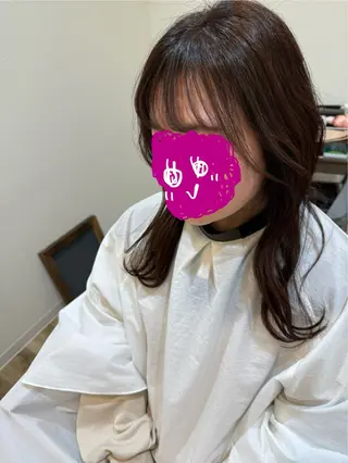 セミロング カラー rocca糸島店 リサのヘアスタイル