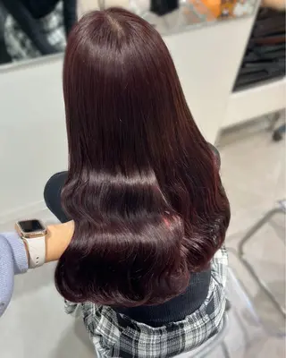 ロング カラー ブリーチなしダブル カラー💞みどりのヘアスタイル