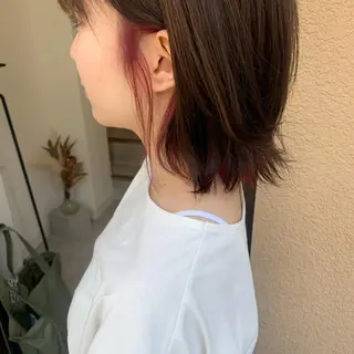 カラー MARU パーマ/レイヤーのヘアスタイル