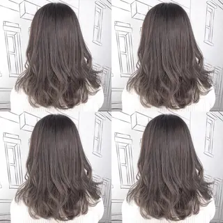 ミディアム カラー TOMOKA 艶髪/透明感カラーのヘアスタイル