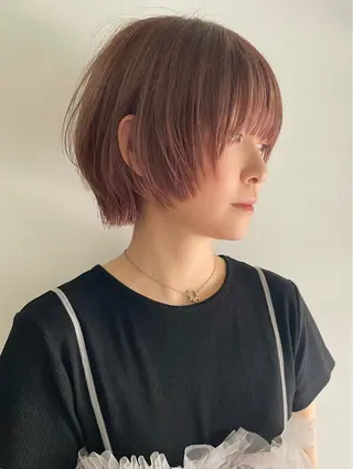 ショート ミルクティーベージュ レイヤー/あげは🎀のヘアスタイル