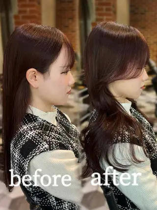 ヘアアレンジ 似合わせ顔まわり カット💛森尾真由美のヘアスタイル