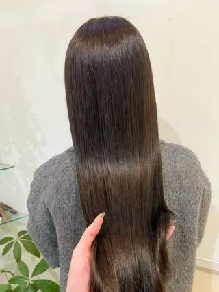 ロング カラー ブリーチしない暖色 カラー🥀杉 優菜のヘアスタイル