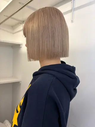 ショート カット×ブリーチカ ラー‪/yuNa🩶のヘアスタイル