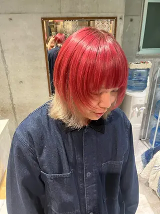 ショート カラー 小林実愛/ ハイトーン/心斎橋/のヘアスタイル