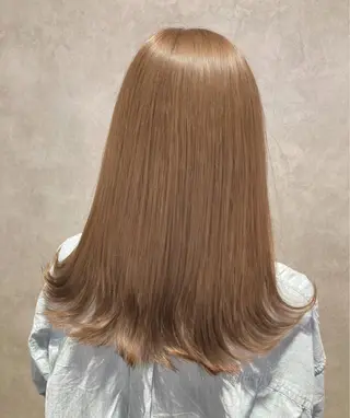 セミロング カラー スキバサミを使わない カット🌼唯🌼のヘアスタイル