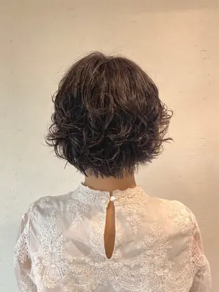 ショート 酸性ストレート/ブリ ーチなしWカラー河本のヘアスタイル