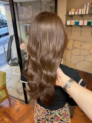 セミロング カラー 矢野 晃平のヘアスタイル