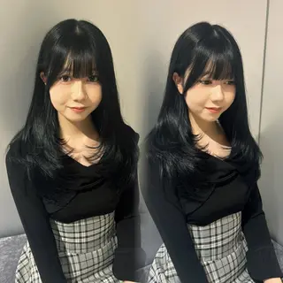 ロング カラー レイヤーカット/ 縮毛矯正🇰🇷早坂のヘアスタイル