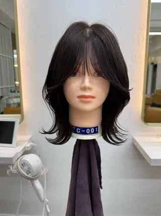 ミディアム 中顔面短縮 顔まわり新田大翔のヘアスタイル