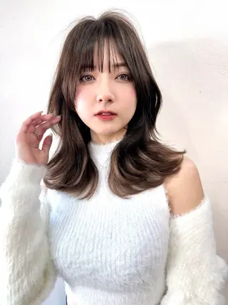 ミディアム カラー 似合わせレイヤー 🇰🇷荒木洋文のヘアスタイル