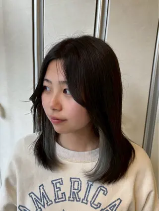 セミロング カラー ボブ/レイヤー/透明 感カラー/Dai🌿のヘアスタイル