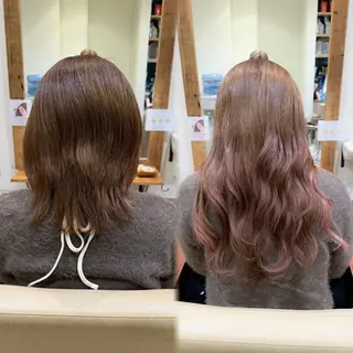 ロング SOU/エクステ /ダブルカラーのヘアスタイル