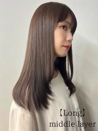 ロング 透明感カラー ʜ ᴀ ʀ ᴜのヘアスタイル