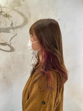 セミロング カラー 【透明感カラー】 harunaのヘアスタイル