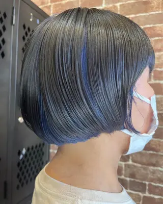 ショート カラー パーマ ヘアアレンジ メンズ キッズ ネイル マツエク・マツパ アイブロウ 久木原 ゆりのヘアスタイル