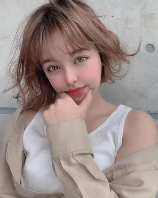 ミディアム mai🍑暖色カラー /レイヤー💖のヘアスタイル