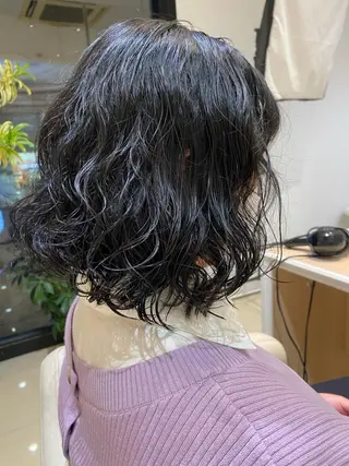 ミディアム パーマ 🩵波巻き／ツイスパ HARU💎のヘアスタイル