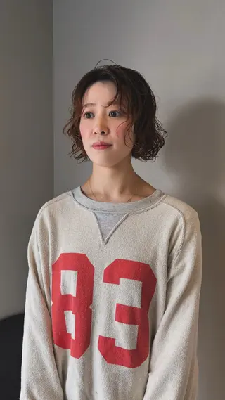 ミディアム パーマ sourire 西大分所属・Sourire西大分 ☘️いけだ あおいのヘアスタイル
