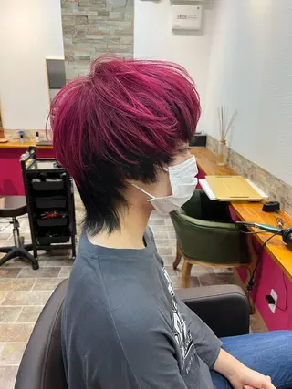 ショート カラー ヘアカラー&縮毛矯正 STAR☆RIVERのヘアスタイル