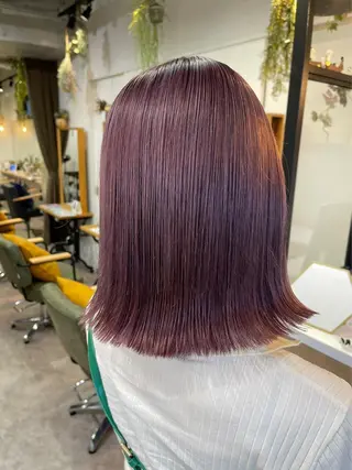 ミディアム 髪質改善/縮毛矯正/ 艶カラー/ヘッドスパのヘアスタイル