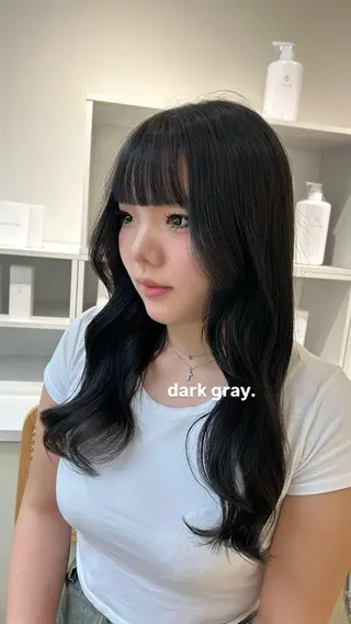 セミロング カラー 🩰ニシムラヒカリ 半個室salon♡*のヘアスタイル