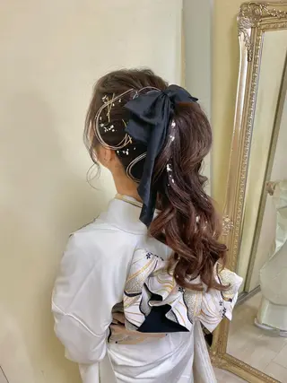 ロング ヘアアレンジ タニモト ユイのヘアスタイル