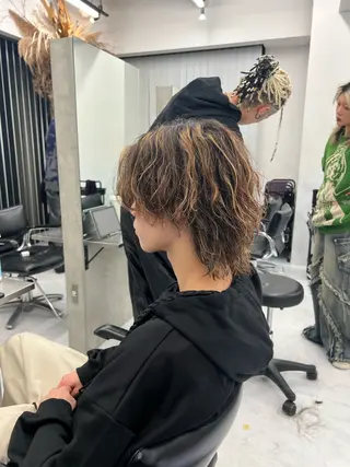 パーマ メンズ ロン毛美容師 タイチ👽のヘアスタイル