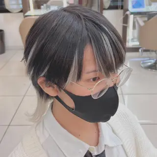 ショート カラー メンズ メンズ特化シャドウパ ーマラウンドマッシュのヘアスタイル