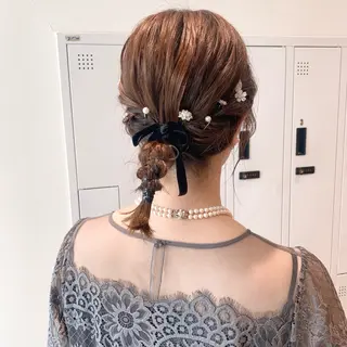 ショート ヘアアレンジ パーマ/暖色/ボブ イワタテ🇰🇷のヘアスタイル
