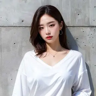 セミロング ヘアセットを簡単に 🫧深井　花帆のヘアスタイル