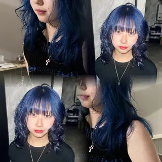 ロング カラー aina/心斎橋 /ハイトーン/カラーのヘアスタイル