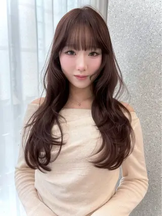 ロング カラー よしだ はるのヘアスタイル