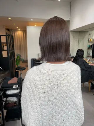 ショート ✨透明感カラー/縮毛 恵比寿HAYATO✨のヘアスタイル