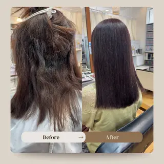 セミロング あや🍀
大人艶カラ ー・縮毛矯正のヘアスタイル